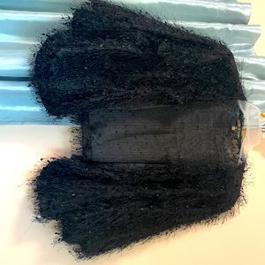 Black. Ostrich feather. Half sweater